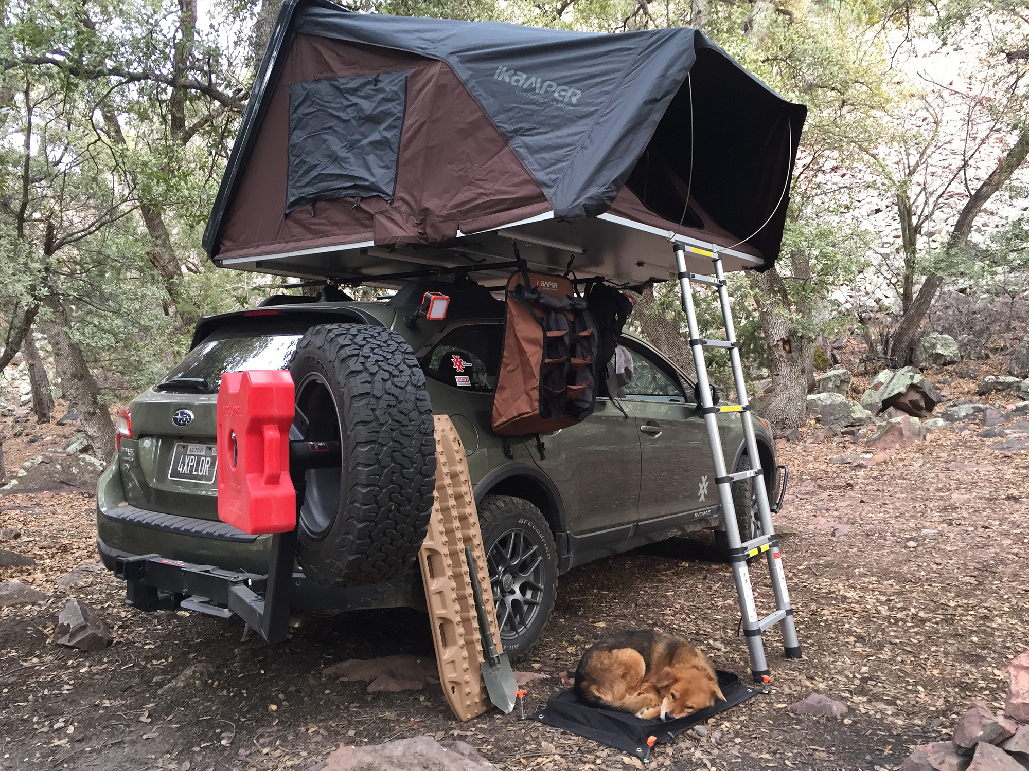 4XPEDITION Subaru Outback Overland with IKamper Rooftop Tent MaxTrax